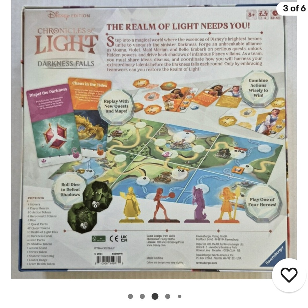 Disney Chronicles of Light: Darkness Falls Board Game - Picture 2 of 6